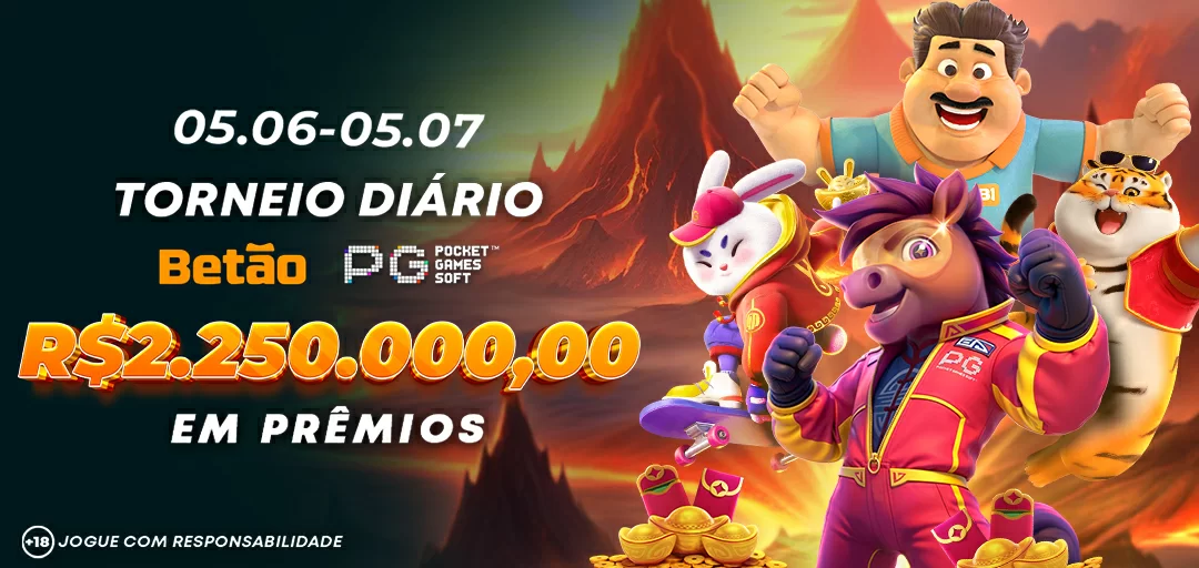Torneio DIARIO Betao PG Soft 2.250.000,00 Reais em Premios