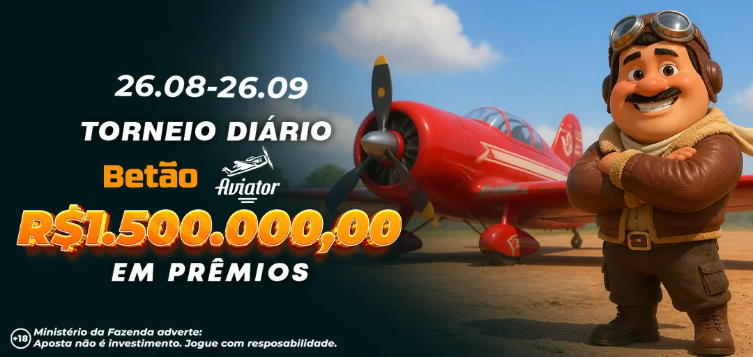 Torneio DIARIO Betao Aviator 1.500.000,00 Reais em Premios