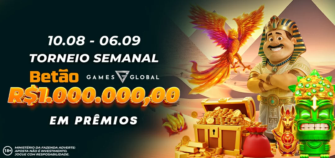Torneio SEMANAL Betão Games Global 1.000.000,00 Reais em Premios