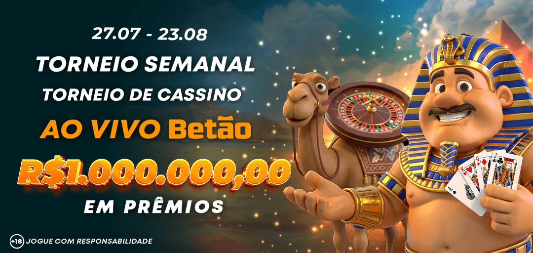 Torneio SEMANAL Betão Cassino Ao Vivo 1.000.000,00 Reais em Premios