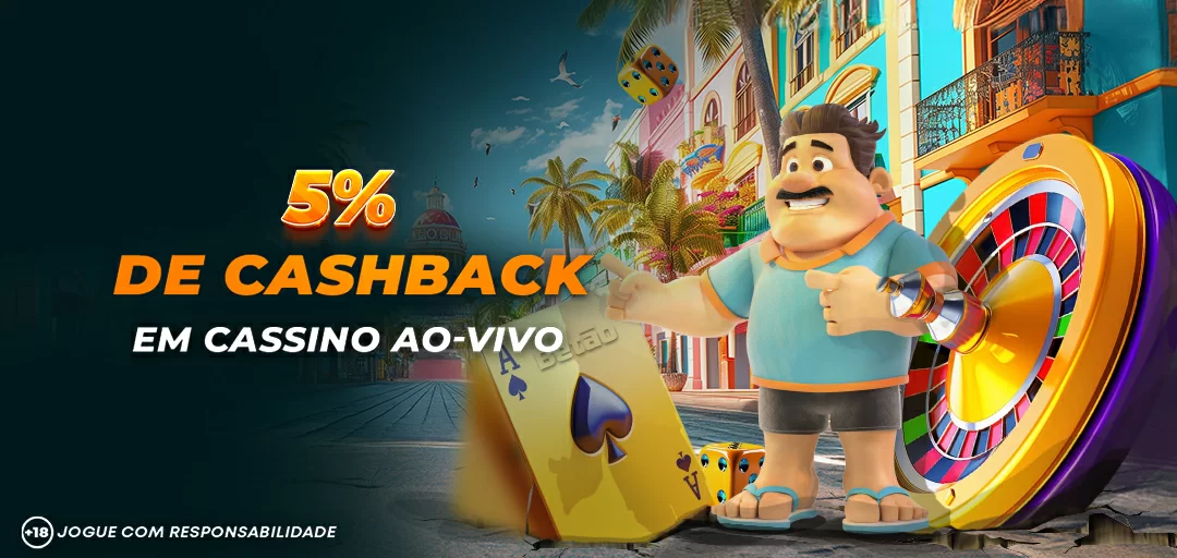 5% Cashback Semanal Em Cassino Ao-Vivo