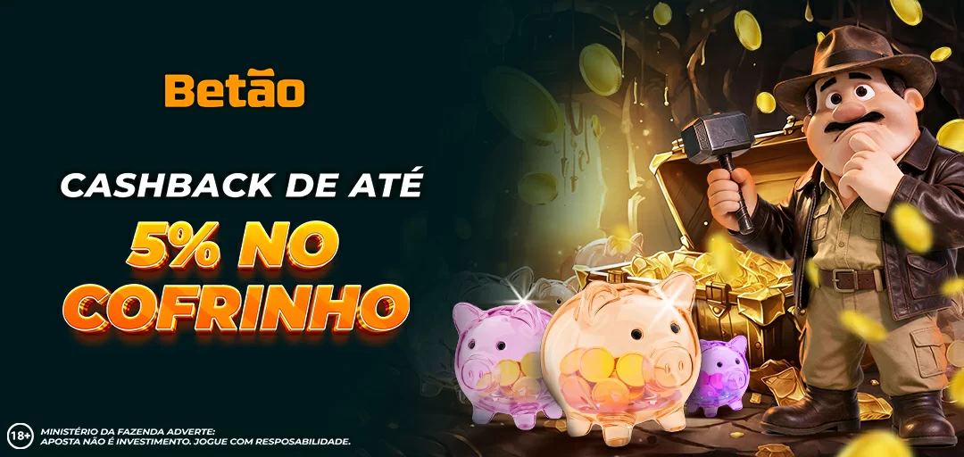 Cashback de até 5% no Cofrinho