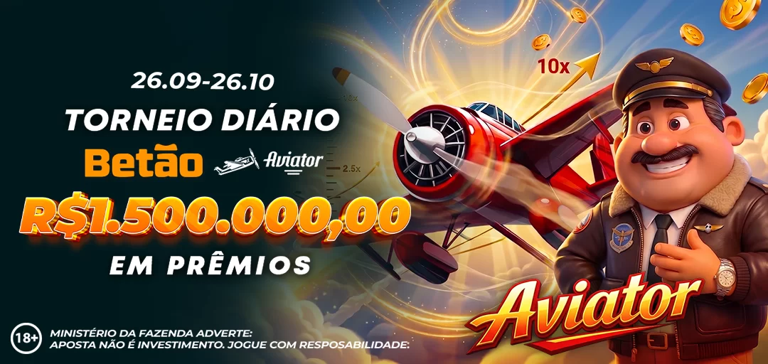 Torneio DIARIO Betao Aviator 1.500.000,00 Reais em Premios
